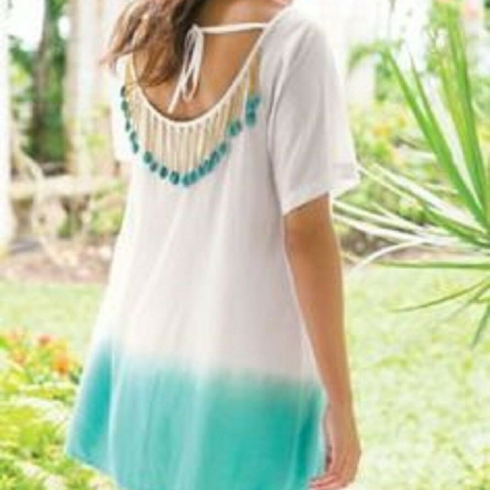 NWT SOFT SURROUNDINGS Ombre Shell Top Dip Dye Size M (10-12)